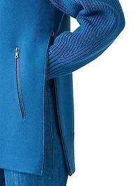 Cotton Knit Zip-Up Jacket