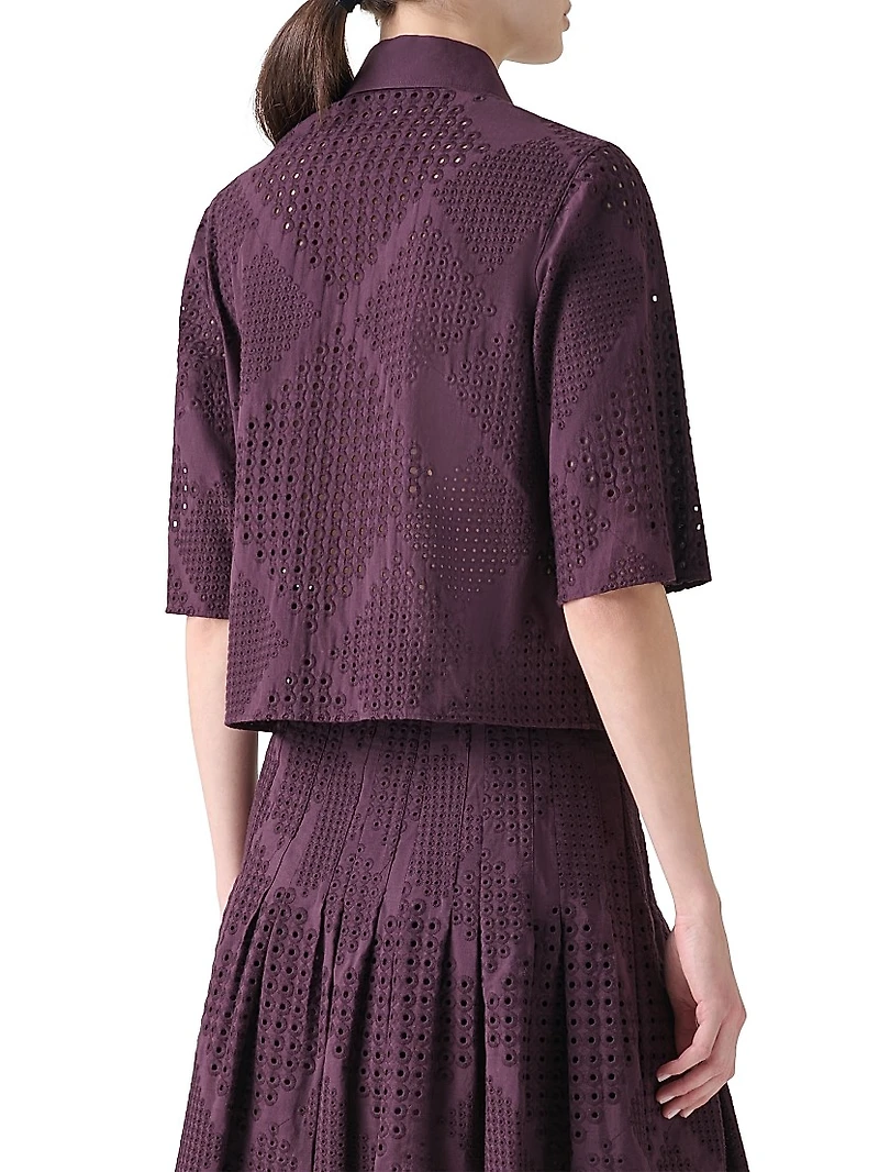 Eyelet Cotton Poplin Shirt