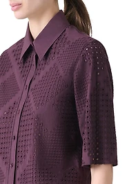 Eyelet Cotton Poplin Shirt