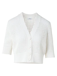 Open-Knit Cotton Cardigan