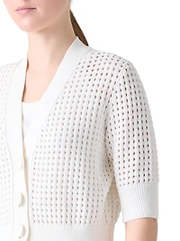 Open-Knit Cotton Cardigan