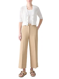 Open-Knit Cotton Cardigan