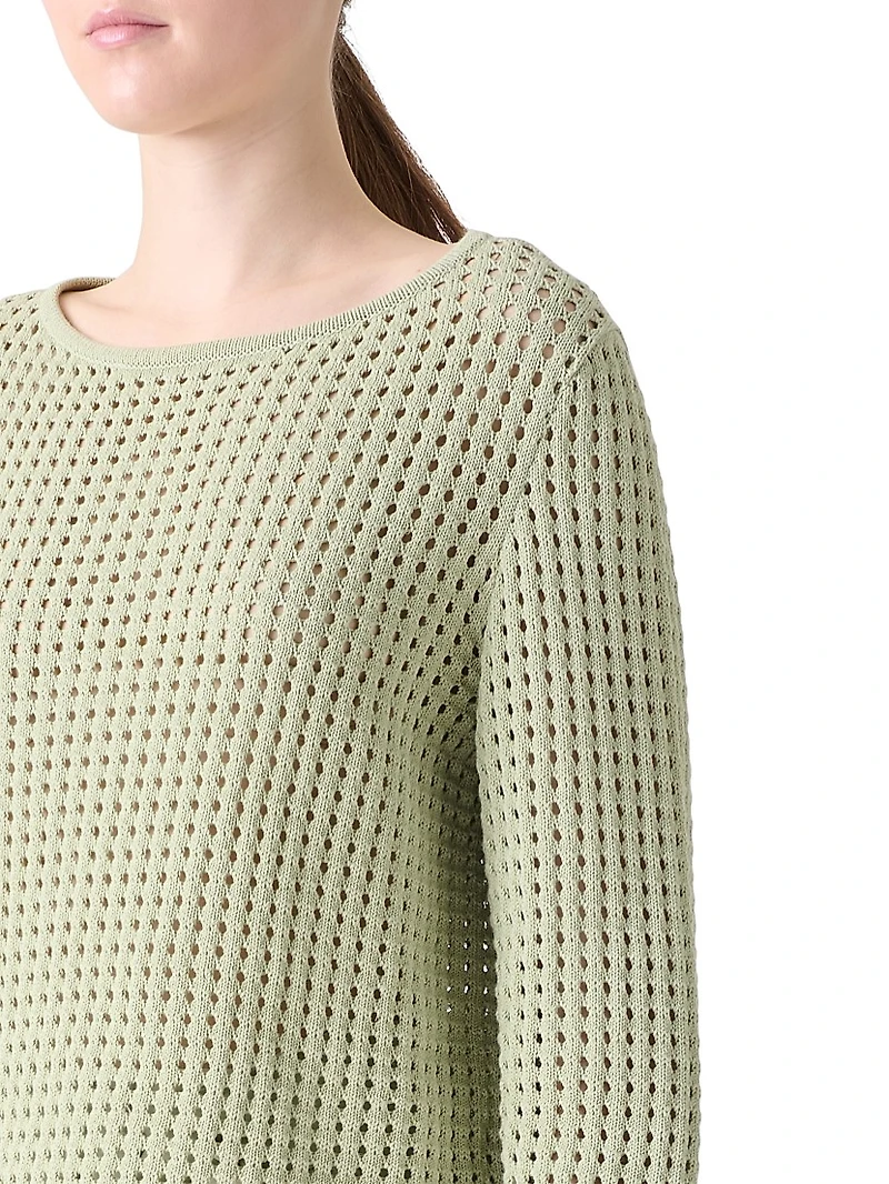 Open-Knit Cotton Sweater