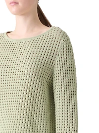 Open-Knit Cotton Sweater