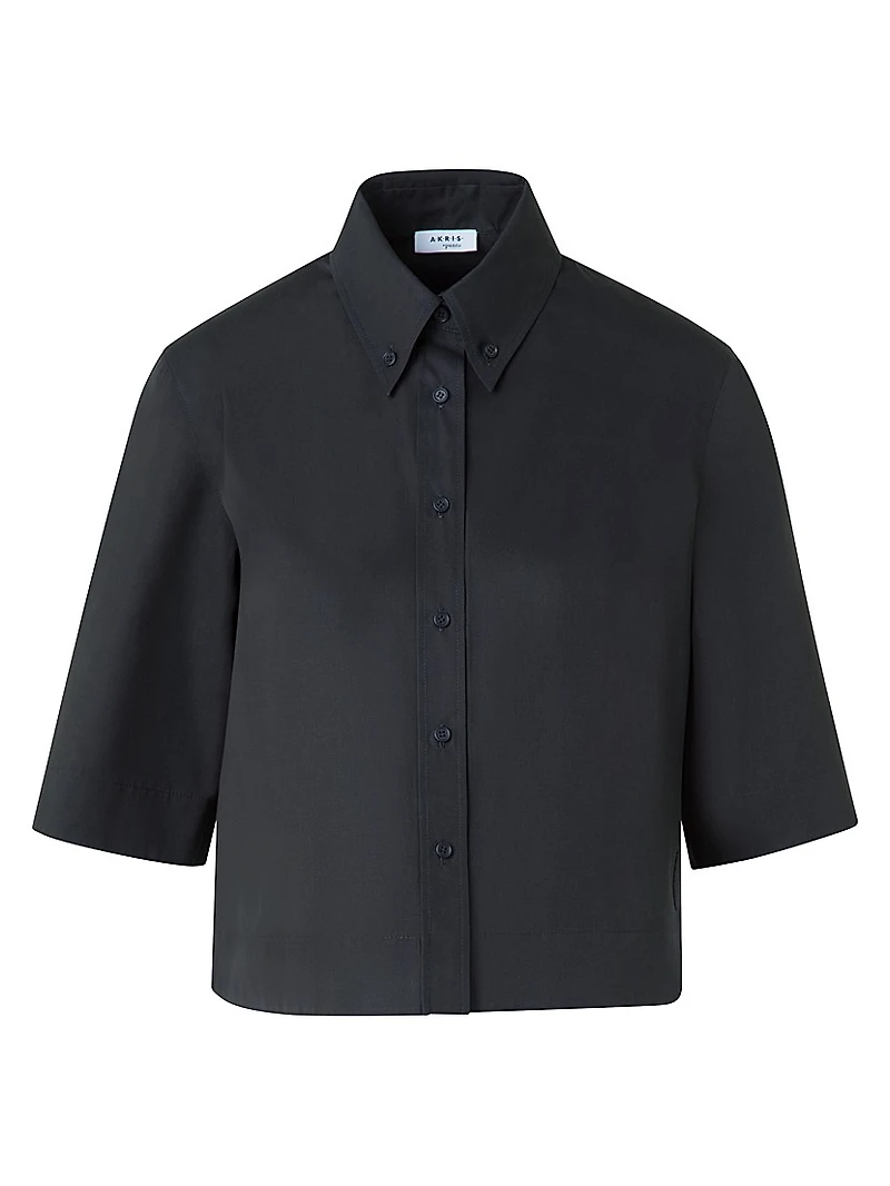Cotton Poplin Boxy Blouse