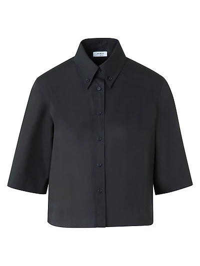 Cotton Poplin Boxy Blouse
