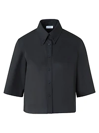 Cotton Poplin Boxy Blouse
