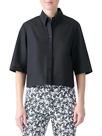 Cotton Poplin Boxy Blouse
