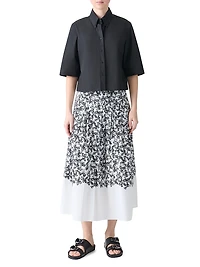Cotton Poplin Boxy Blouse