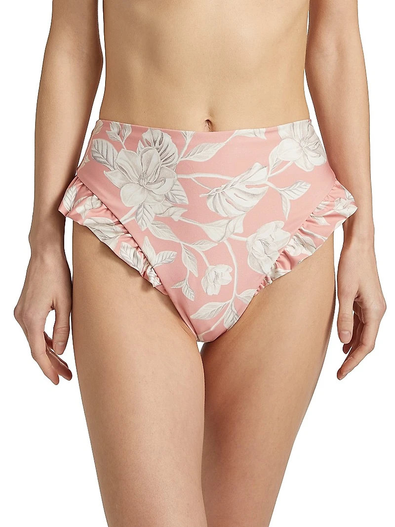 Jengibre Floral High-Rise Bikini Bottom