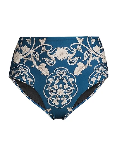 Magenta Ribbons High-Waisted Bikini Bottom