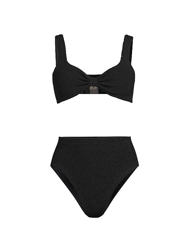 Judy Crinkle-Effect Bow Bikini