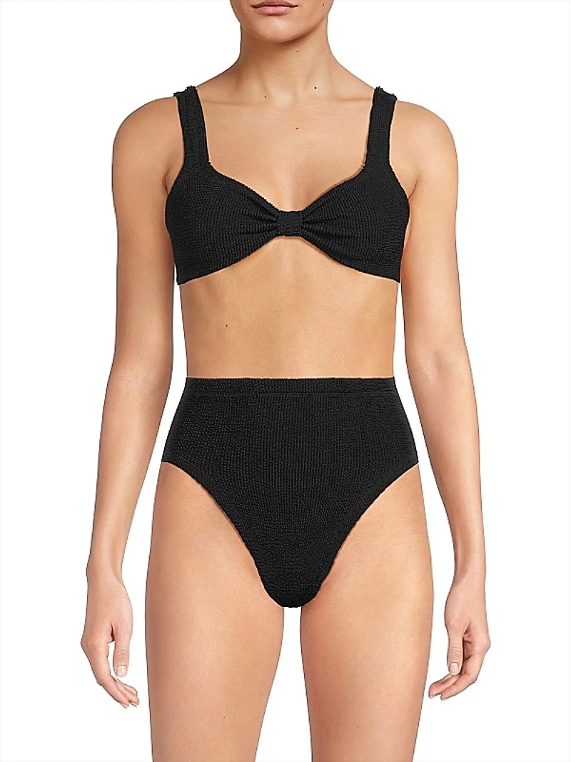 Judy Crinkle-Effect Bow Bikini