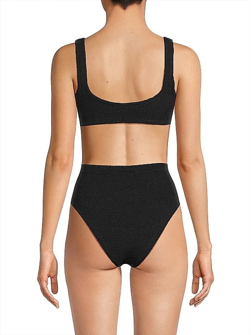 Judy Crinkle-Effect Bow Bikini