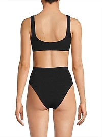 Judy Crinkle-Effect Bow Bikini