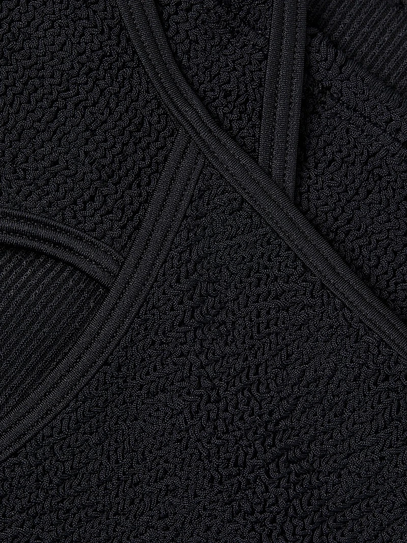 Crinkle-Effect Scoopneck Bikini