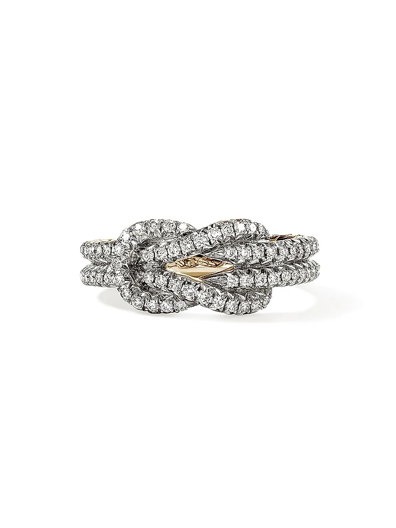 Love Knot Two-Tone 14K Gold & 0.48 TCW Diamond Ring