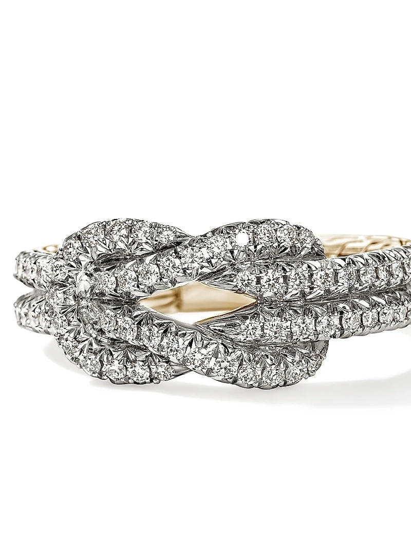 Love Knot Two-Tone 14K Gold & 0.48 TCW Diamond Ring
