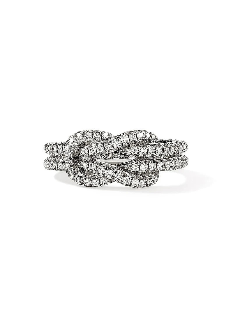 Love Knot Sterling Silver & 0.48 TCW Diamond Ring