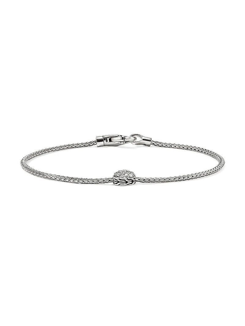 JH Essentials Sterling Silver & 0.15 TCW Diamond Bracelet