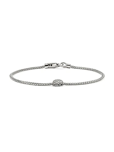 JH Essentials Sterling Silver & 0.15 TCW Diamond Bracelet
