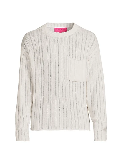 Drop Needle Pocket Racing Crewneck Sweater