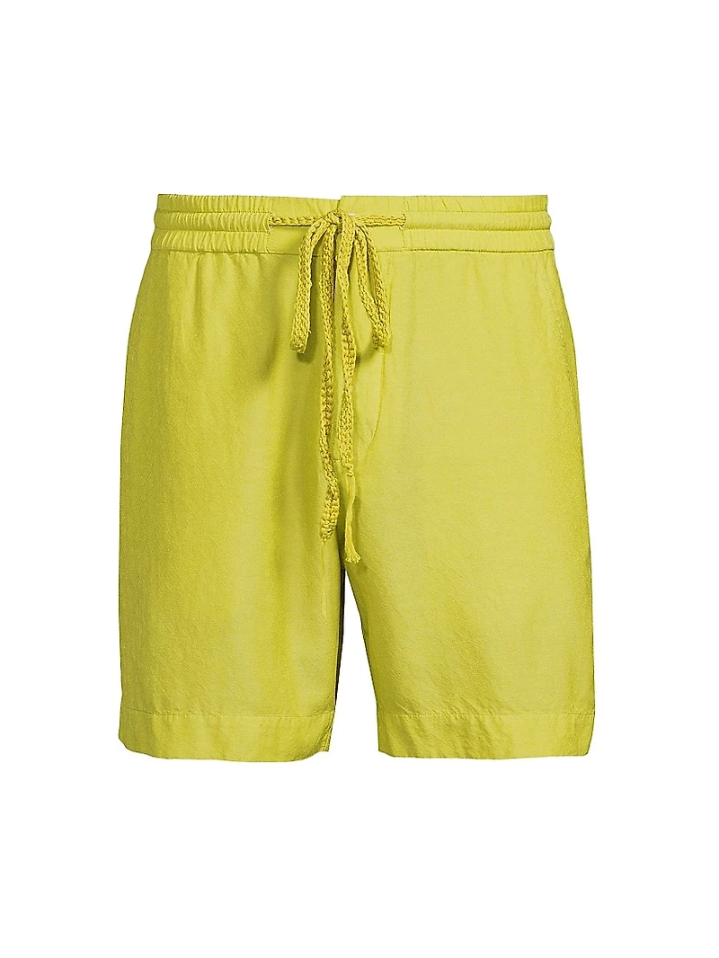 Jaquard Silk Drawstring Shorts