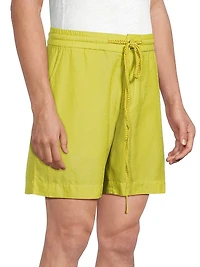 Jaquard Silk Drawstring Shorts
