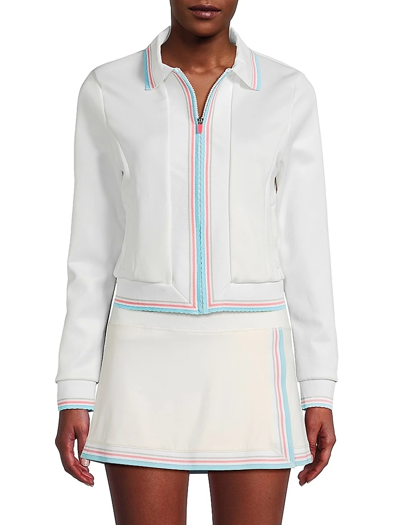 Retro Revival Striped Semi-Fit Jacket