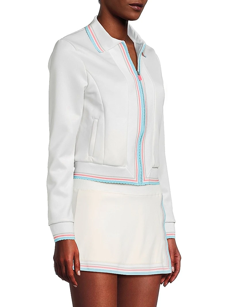 Retro Revival Striped Semi-Fit Jacket