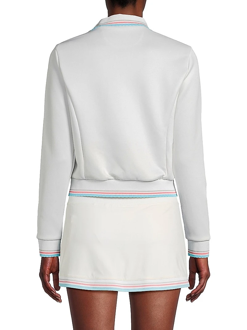 Retro Revival Striped Semi-Fit Jacket