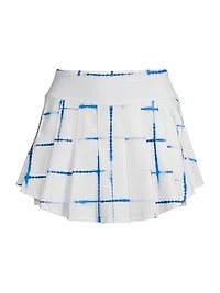 Shibori Plaid Skort