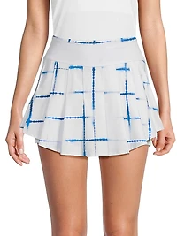 Shibori Plaid Skort