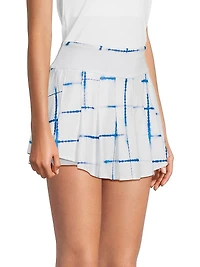 Shibori Plaid Skort