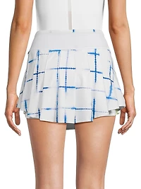 Shibori Plaid Skort