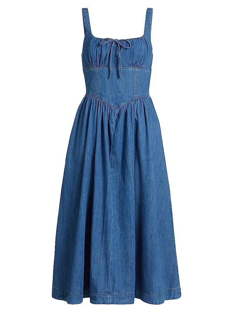 Balia Denim Fit & Flare Midi-Dress