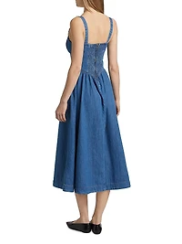 Balia Denim Fit & Flare Midi-Dress