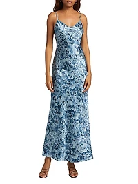Parma Floral Silk Maxi Slipdress