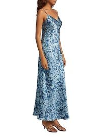 Parma Floral Silk Maxi Slipdress