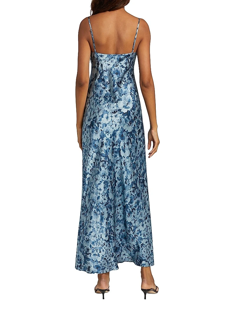 Parma Floral Silk Maxi Slipdress