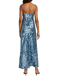 Parma Floral Silk Maxi Slipdress