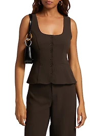 Delanie Square Neck Sleeveless Top