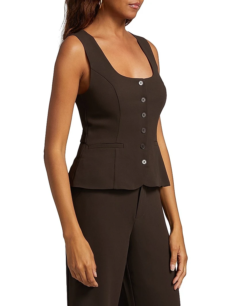 Delanie Square Neck Sleeveless Top