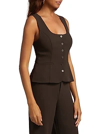 Delanie Square Neck Sleeveless Top