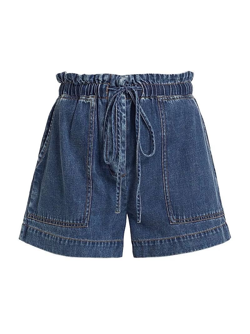 Foster Drawstring Denim Shorts