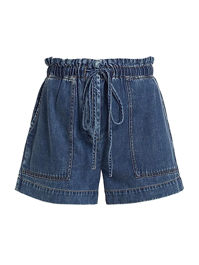 Foster Drawstring Denim Shorts