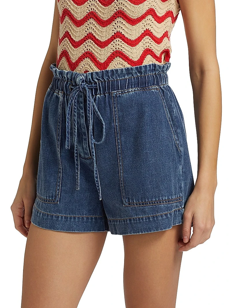 Foster Drawstring Denim Shorts