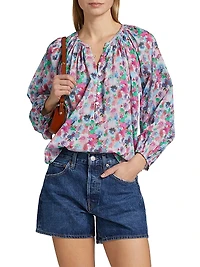 Indi Floral Cotton Blouse