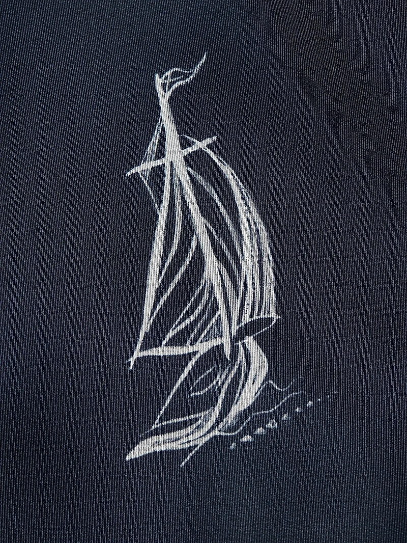 Damani Abstract Twill Wide-Leg Pants