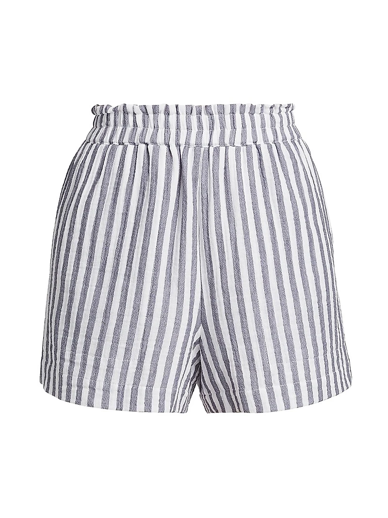 Leighton Striped Cotton Shorts